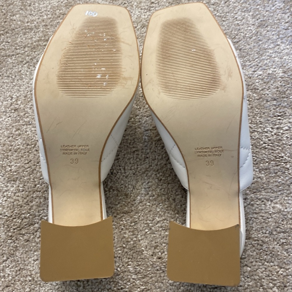 Genuine Leather Napoleoni Slip-On Square Heeled Sandals (Made in Italy) - Picture 9 of 12